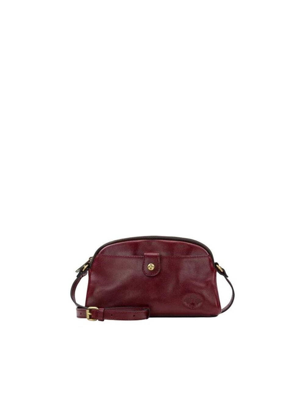 Patricia Nash Small Leather Crossbody Bag Purse Adjustable Burgundy Supple - Picture 2 of 16